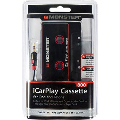 Monster iCarPlay Cassette Adapter 800 - Car cassette adapter - for Apple iPod