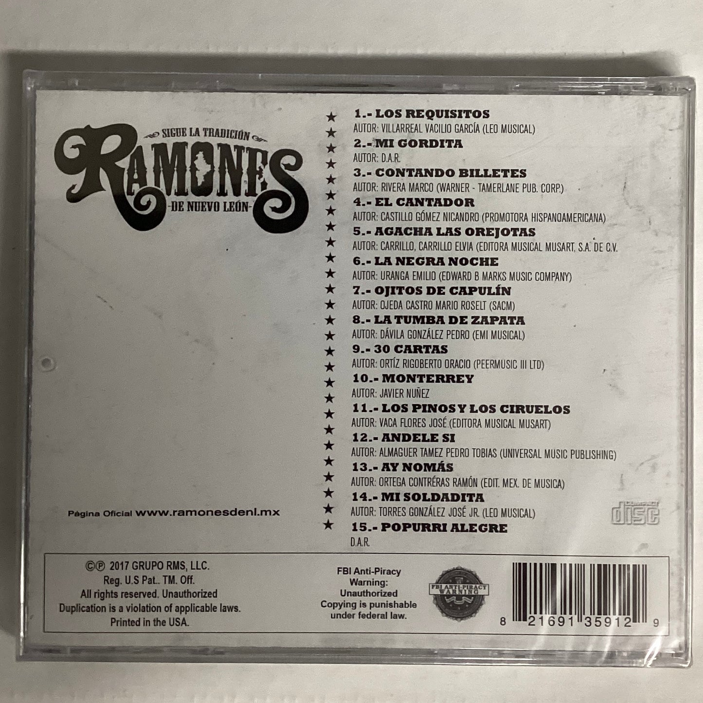 Ramones De Nuevo - Mexico Cataba Vol. 1 (CD)