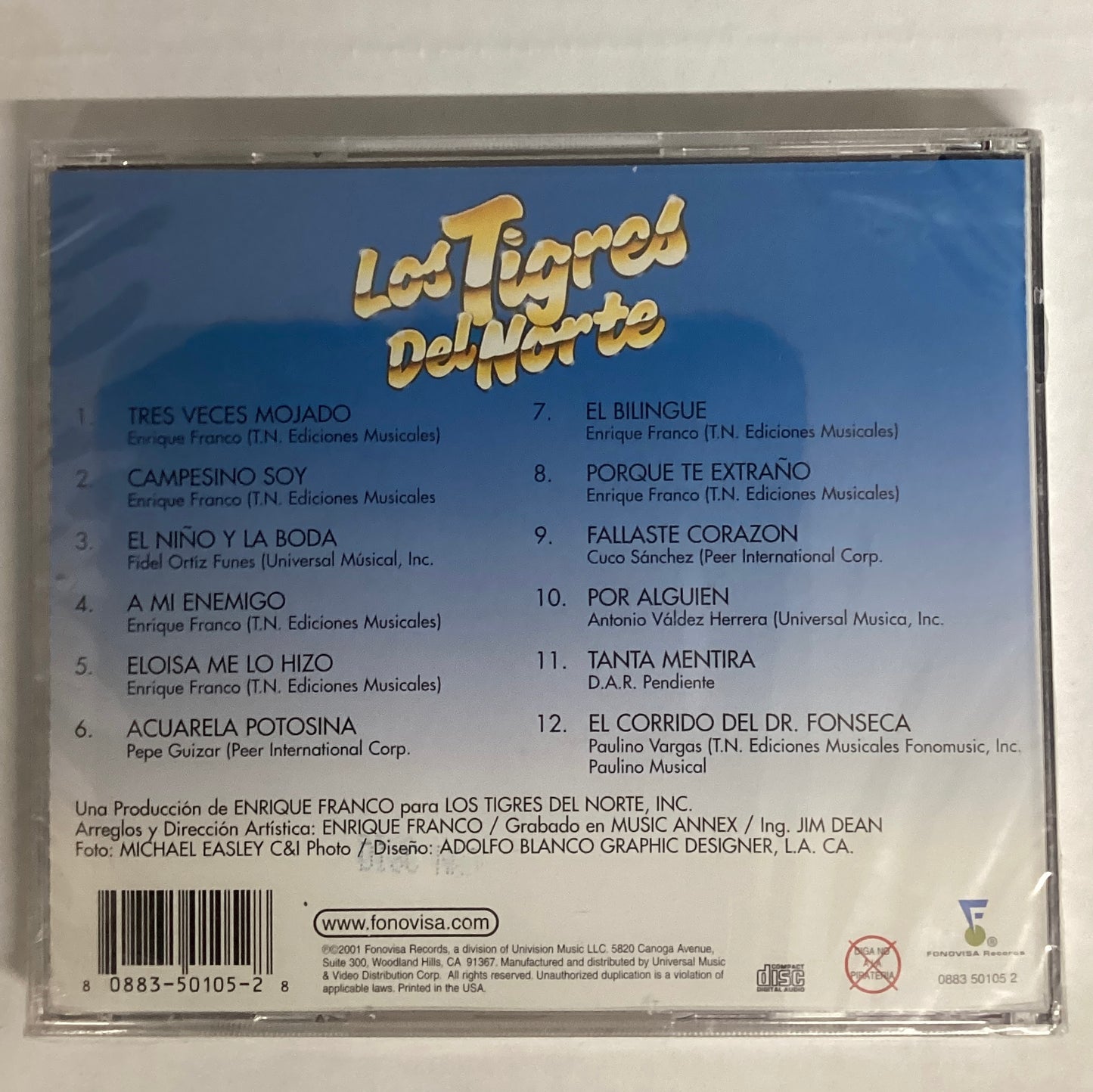*Sealed*2001: Los Tigres Del Norte - Idolos Del Pueblo (CD)