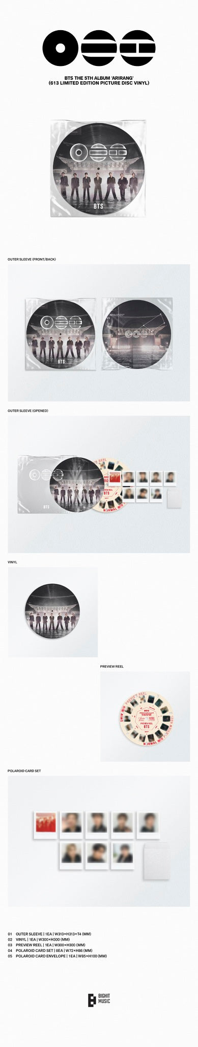 *Pre Orde [7/17/26] BTS -  BTS The 5th Album 'ARIRANG' [613 Limited Edition Picture Disc Vinyl]