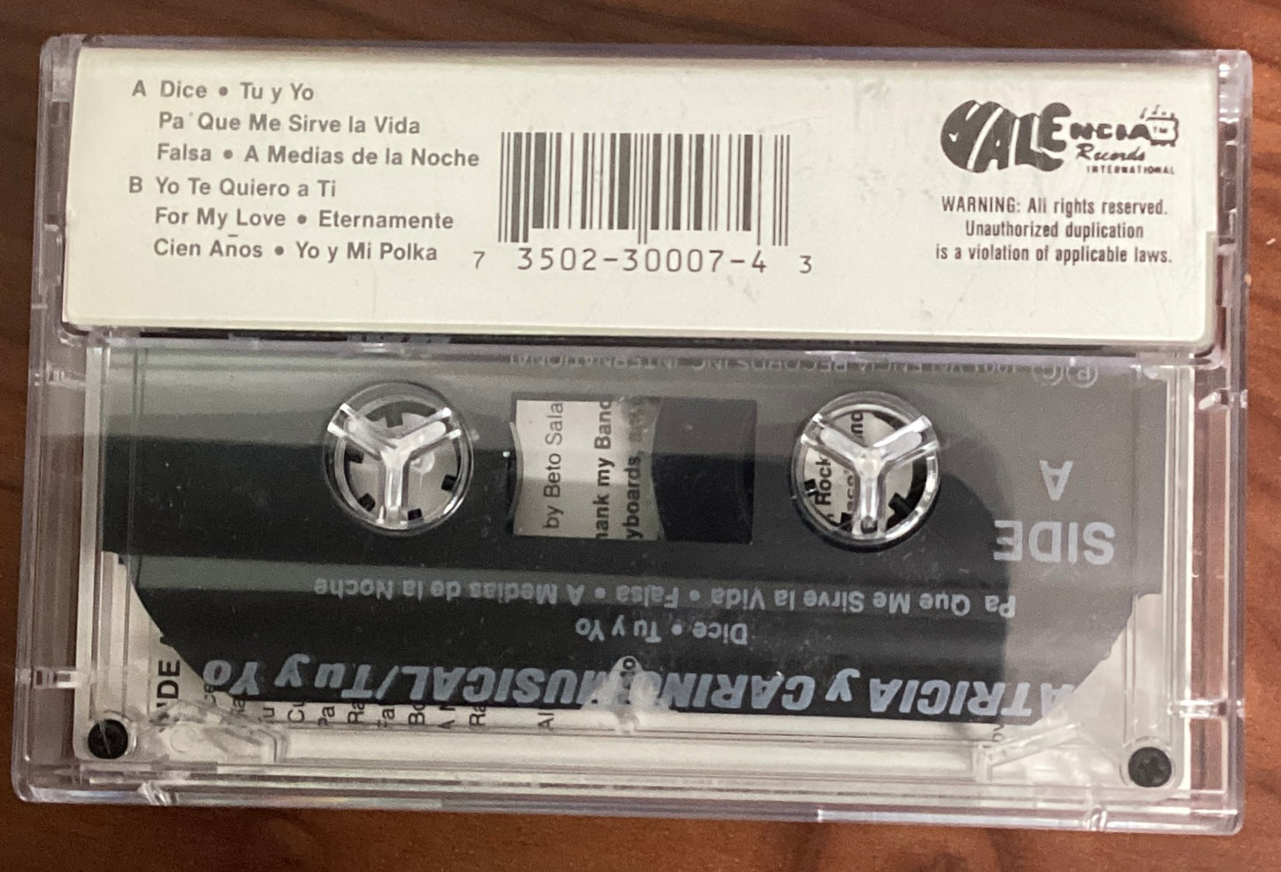 Patricia Y Carino Musical - Tu Y Yo (Cassette)