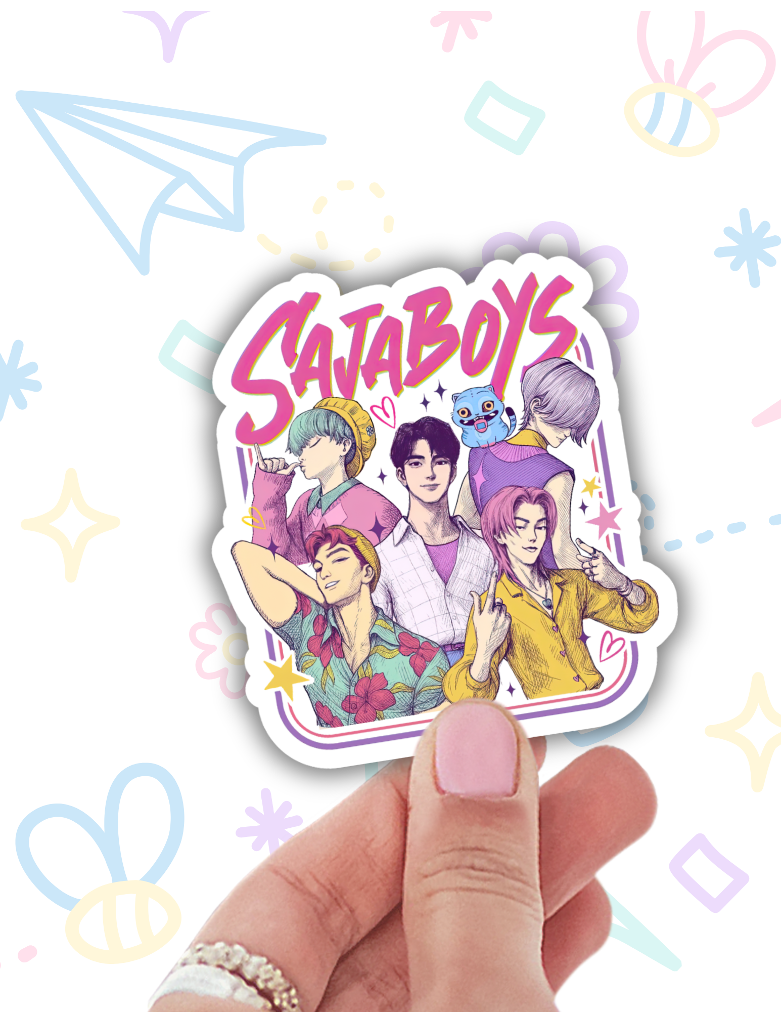 K pop band sticker, k pop trendy stickers, laptop decals – Del Bravo ...