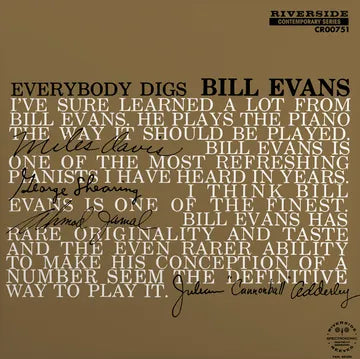 Bill Evans - Everybody Digs Bill Evans  [RSD 4/20/24] (Vinyl)