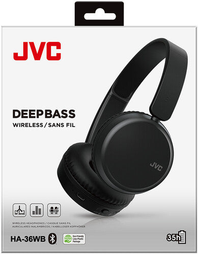 JVC HA-S36WB Bluetooth 5.2 Headphones Lightweight Over Ear