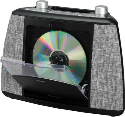Jensen CD-565-BK Portable Bluetooth CD Music System FM- CD Player - Speaker (Black)