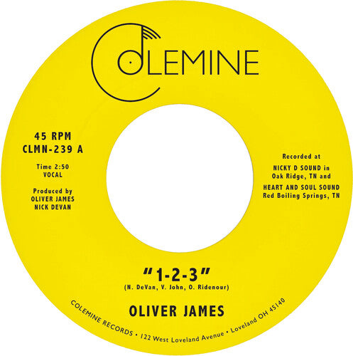 Oliver James - 1-2-3 / Nothing Is Forever (7" Single)