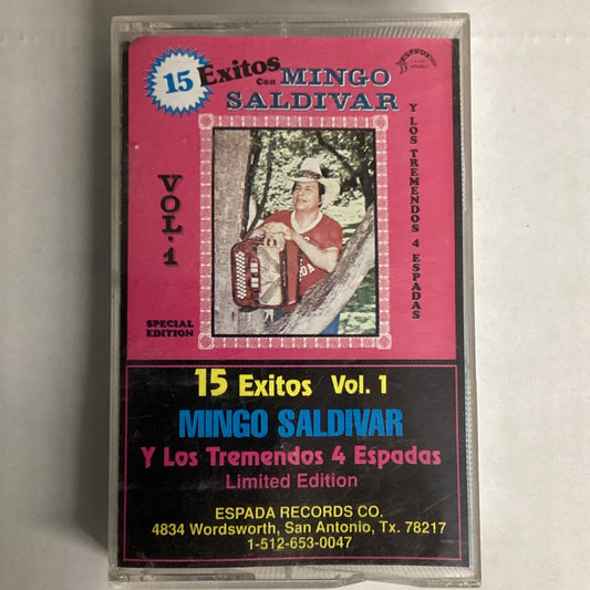 15 Exitos con Mingo Saldivar y Los Tremendos 4 Espadas Vol. 1 (Cassette)