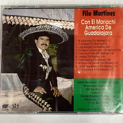 Filo Martinez - Con El Mariachi America De Guadalajara (CD)