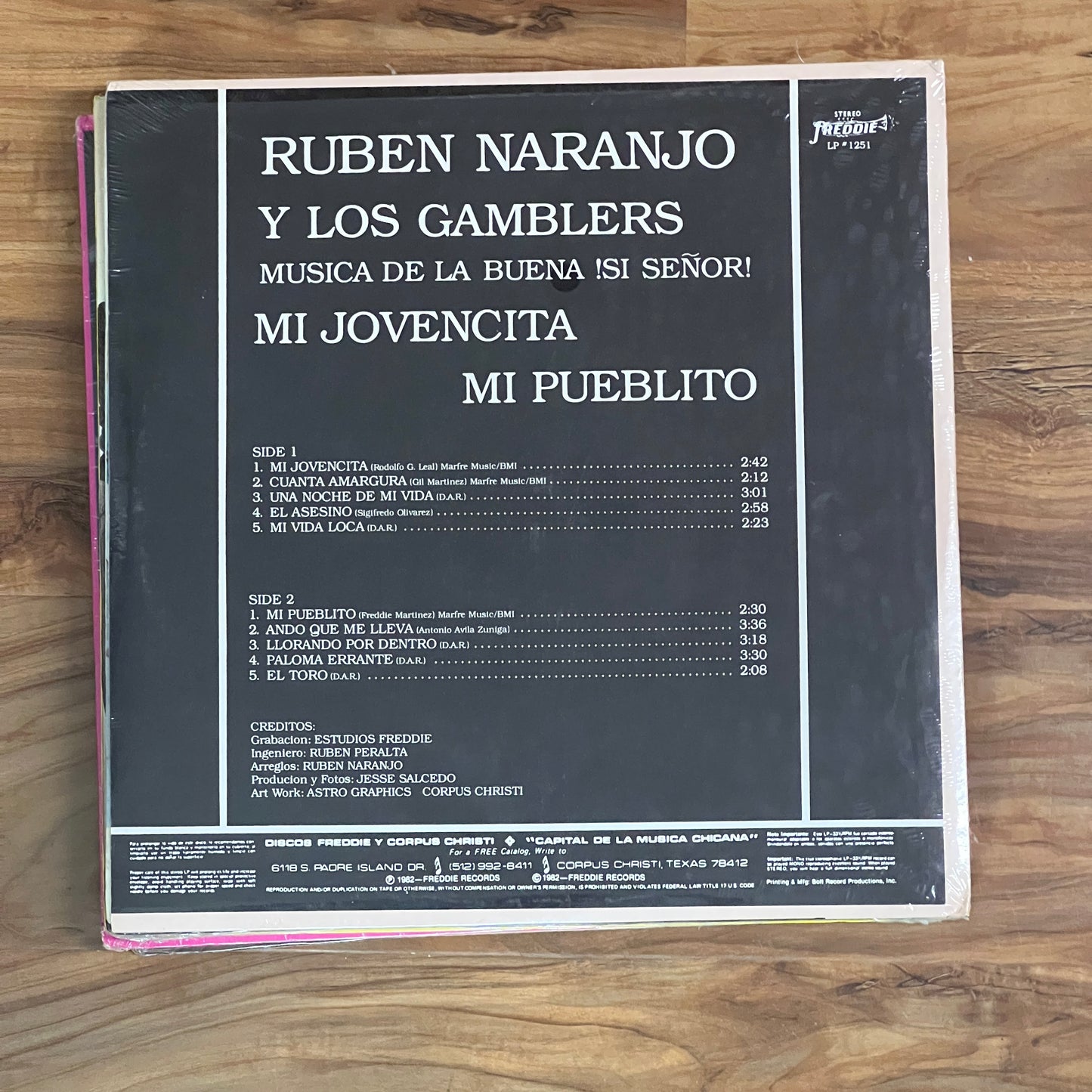 *1982 *Sealed Ruben Naranjo y Los Gamblers -Musica De La Buena !Si Senor! - Mi Jovencita / Mi Pueblito (Vinyl)