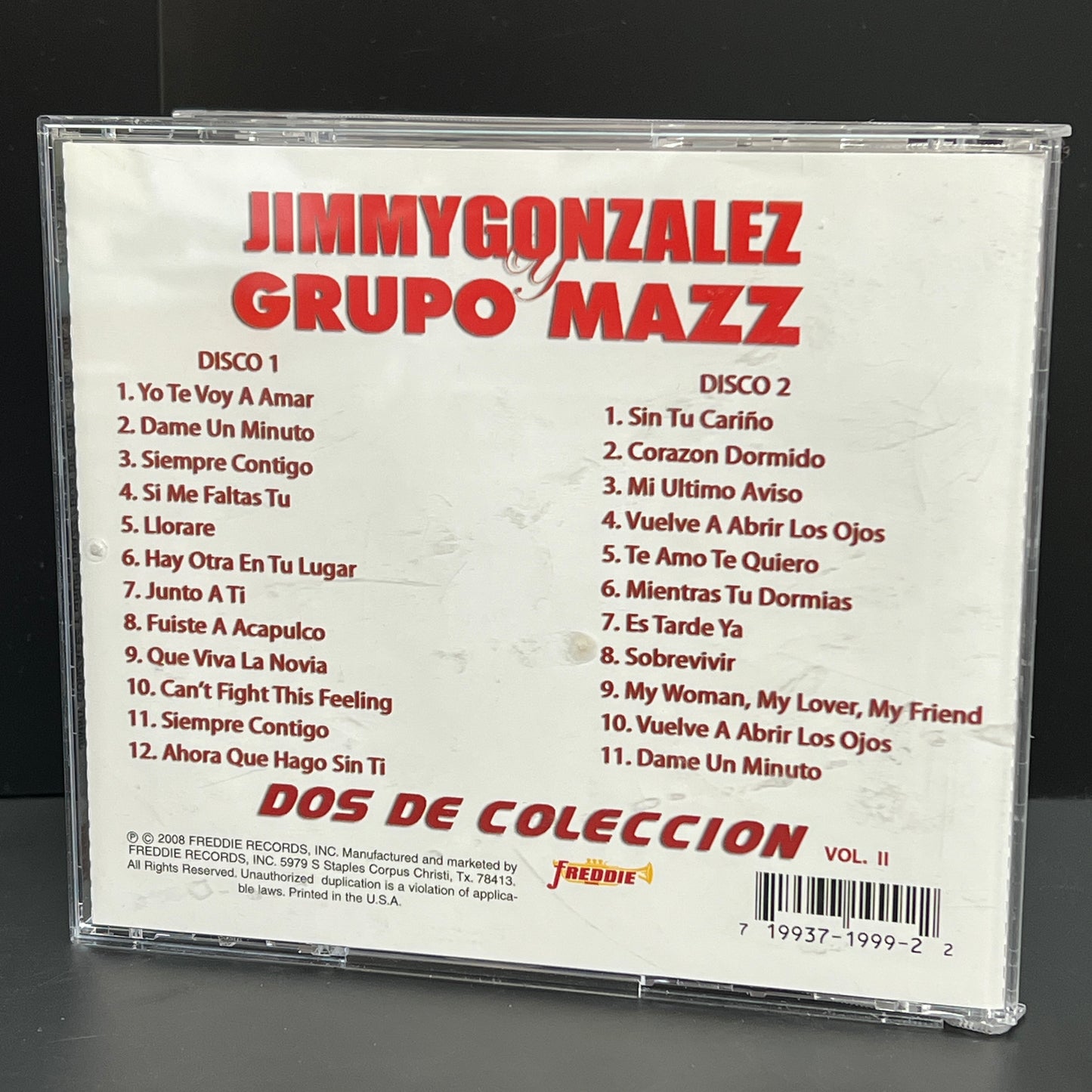 Jimmy Gonzalez Y Grupo Mazz - Dos De Collection Vol. 2 2(CD)