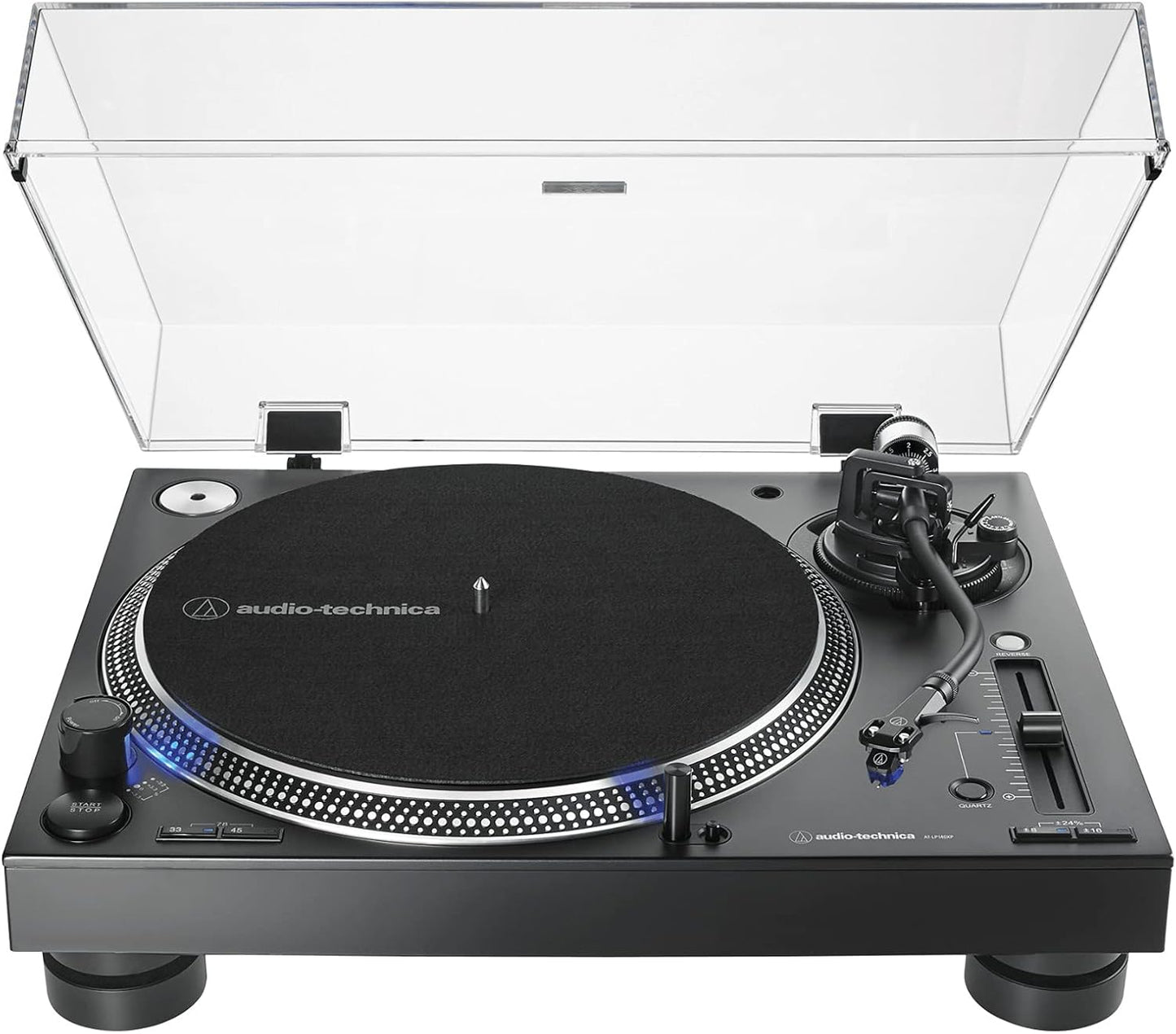 Audio Technica AT-LP140XP-BK Direct-Drive Professional Fully Manual DJ Turntable (Black)