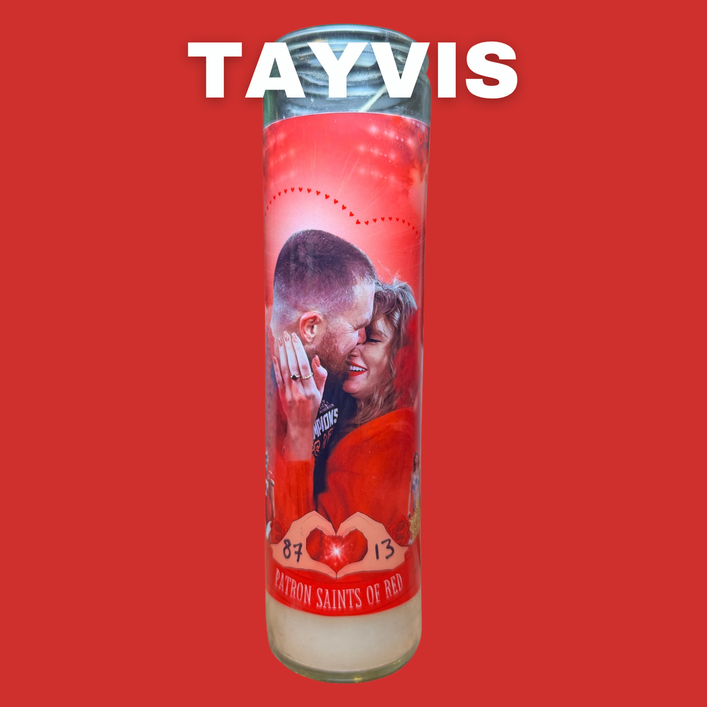Luminary Taylor Swift & Travis Kelce Altar Candle