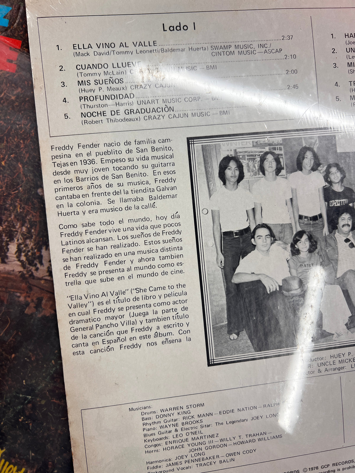 *Sealed * 1978 Freddy Fender - Ella Vino Al Valle (Vinyl)