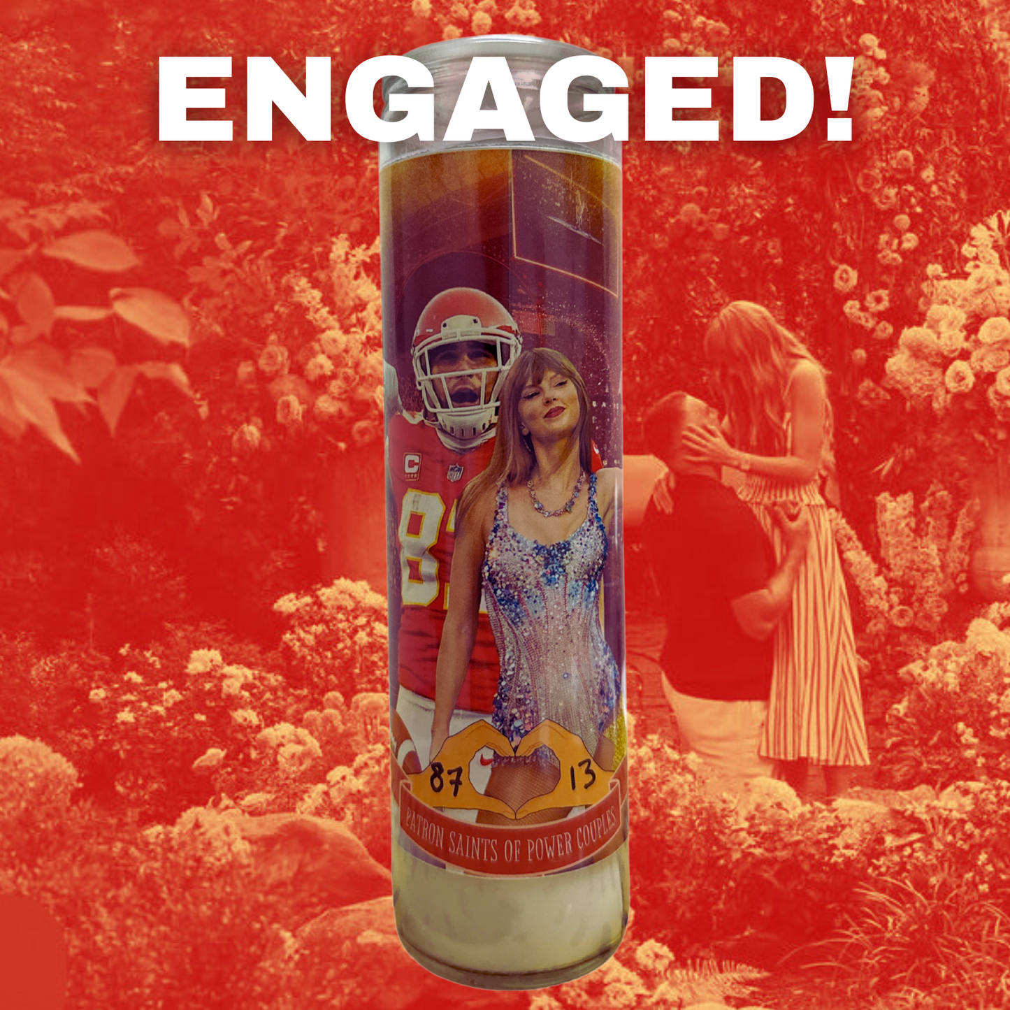 Luminary Taylor Swift & Travis Kelce Engaged Altar Candle