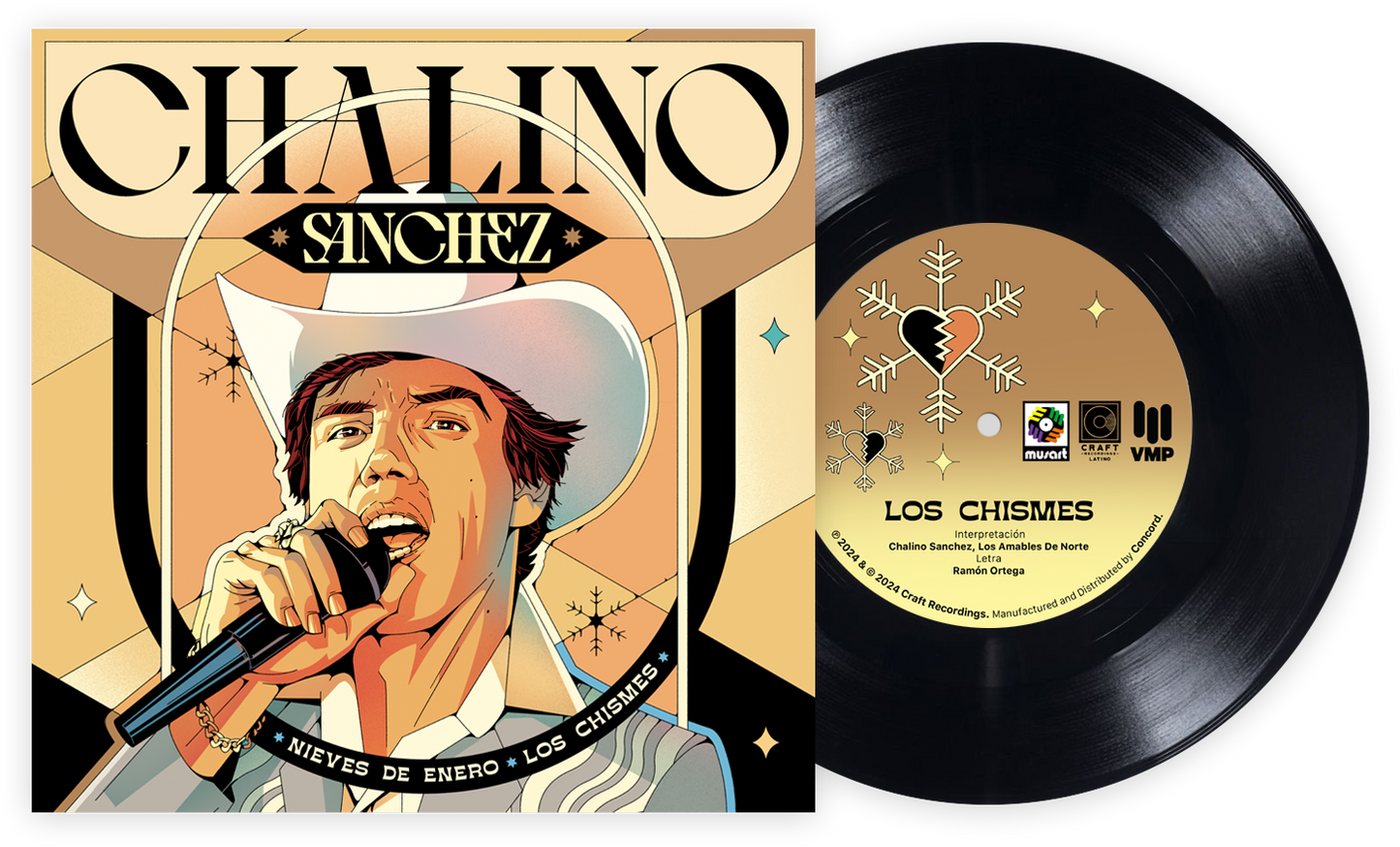 Chalino Sánchez — Nieves De Enero / Los Chismes | Regional Mexican Vinyl 7"