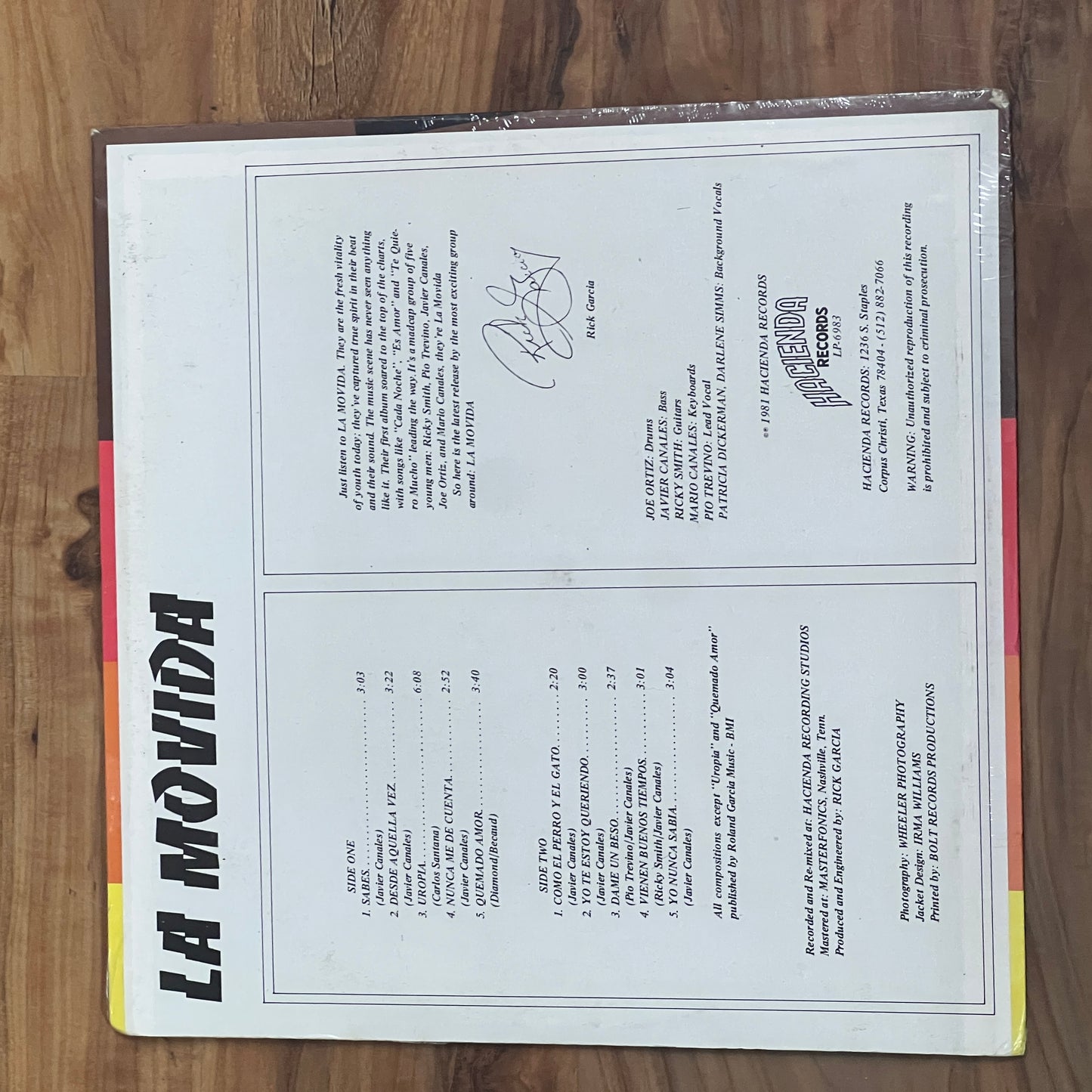 *1981 *Sealed La Movida - Quemado Amro (Vinyl)