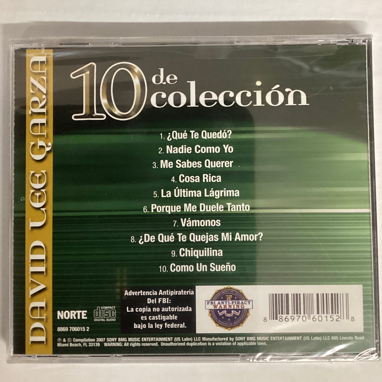 *Sealed*2007: 10 De Coleccion David Lee Garza (CD)