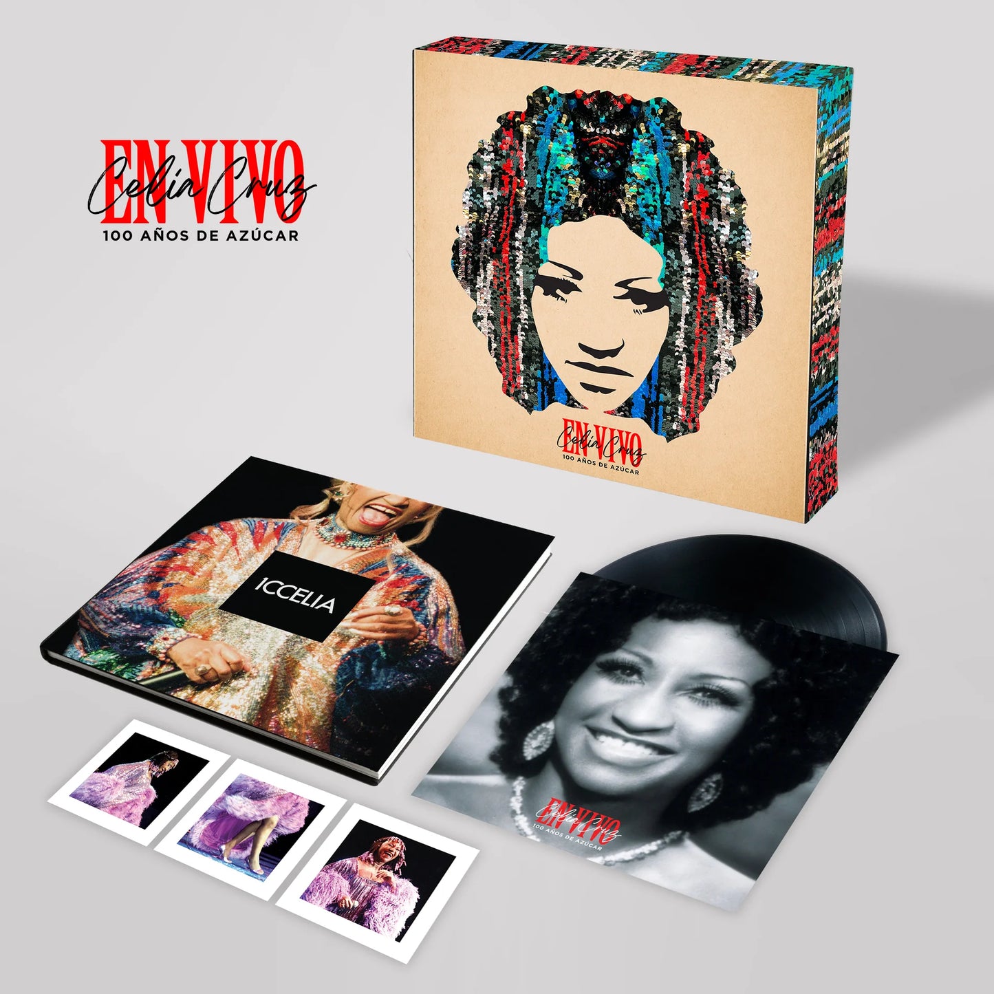 Celia Cruz -En Vivo - 100 Años De Azúcar [Box Set] (Vinilo) *Prepedido 