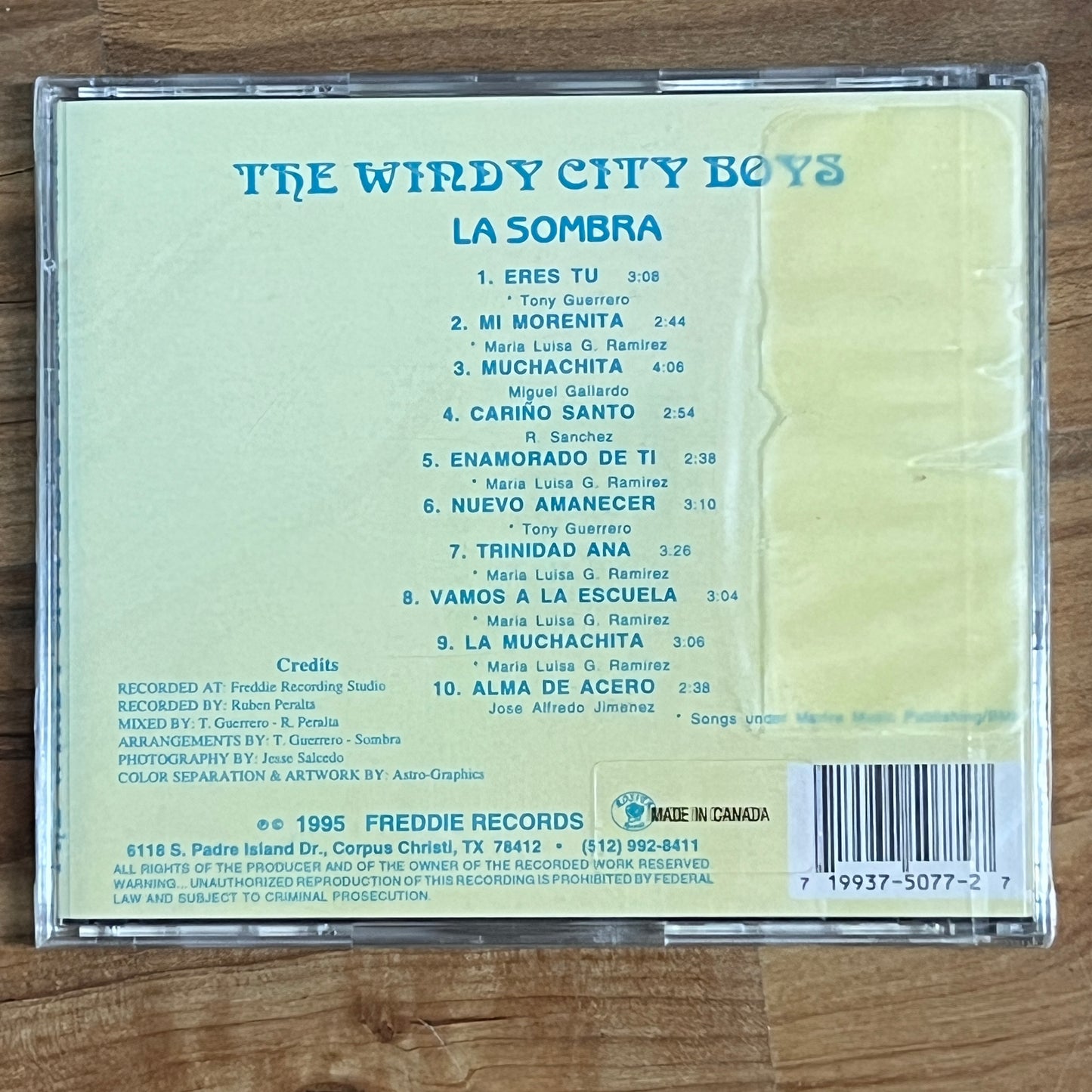*1985 *Sealed La Sombra De Tony Guerrero – The Windy City Boys (CD)