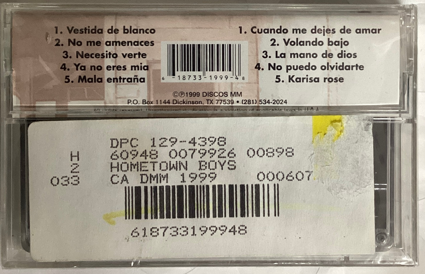 *Sealed: The Hometown Boys - Vestida de Blanco (Cassette)