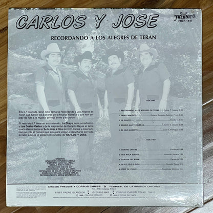 *Sealed *1988 Carlos y Jose - Recordando a Los  Alegres de Tran (Vinyl)