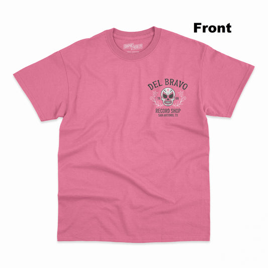 Del Bravo Record Shop Nuestra Musica Nuestra Cultura (Solid Heather Pink) T-Shirt
