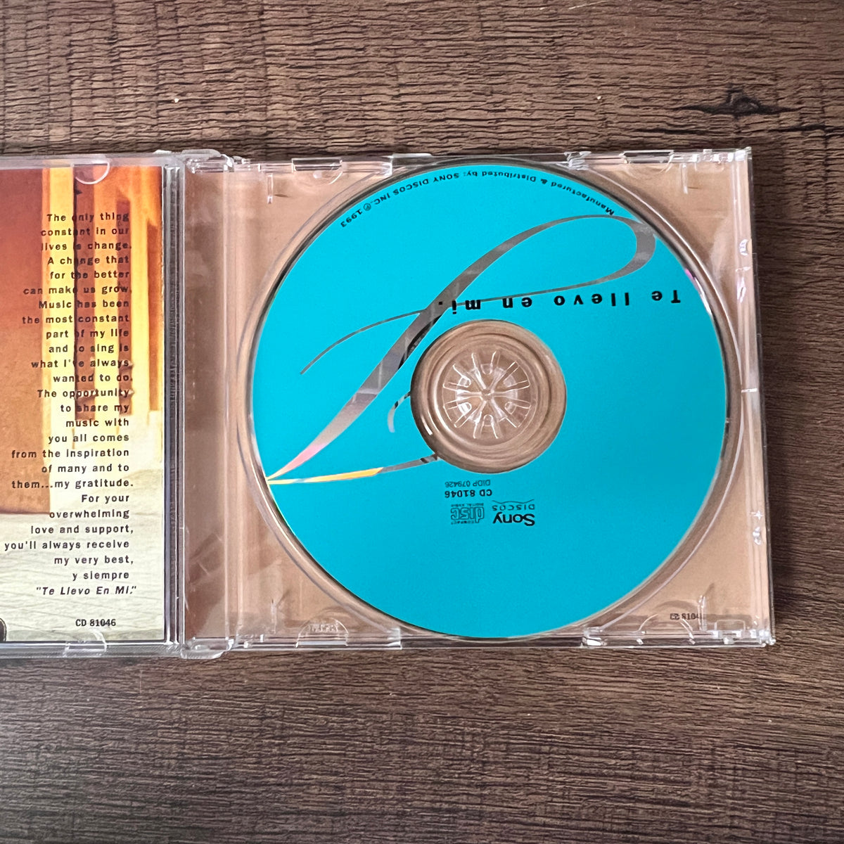 *Open: Jay Perez- Te Llevo En Mi *1993 (CD)