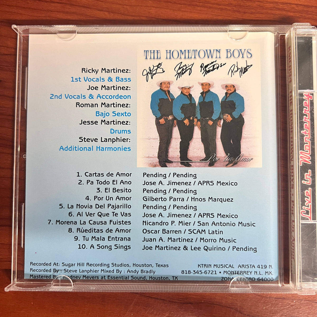 *OPEN: The Hometown Boys - Por Un Amor (CD)