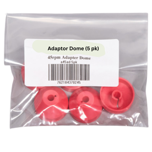 7 Inch 45 RPM Record Adaptor Dome - 5 Pack (Red)