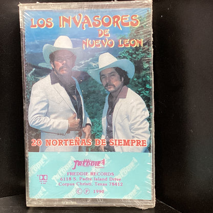 Los Invasores De Nuevo Leon - 20 Norteñas De Siempre (Cassette) (Sealed)