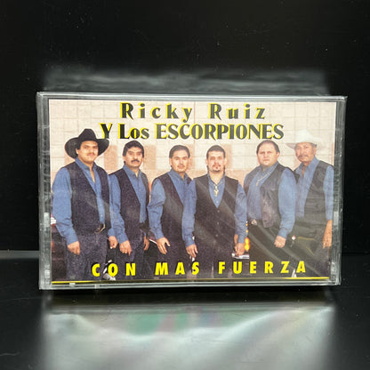 Ricky Ruiz y Los Escorpiones - Con Mas Fuerza (Cassette) (Sealed)