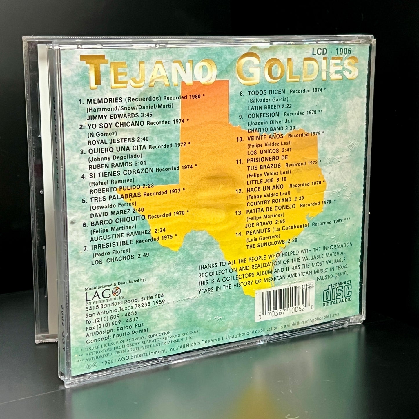 *Open: Tejano Goldies Vol. 1 - Various Artists *1995 (CD)