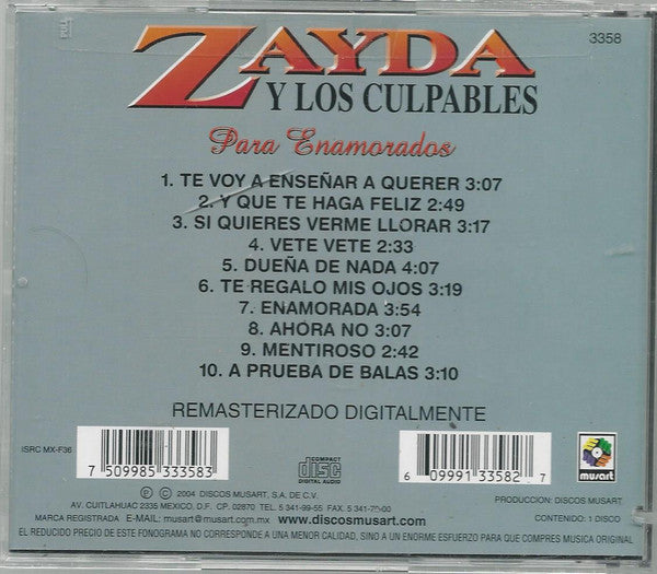 Zayda y Los Culpables - Para Enamorados (CD)