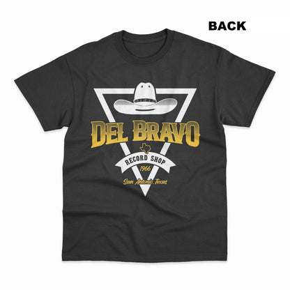 Del Bravo Record Shop Puro Pinche Conjunto! (Solid Black) T-Shirt DLB MERCH