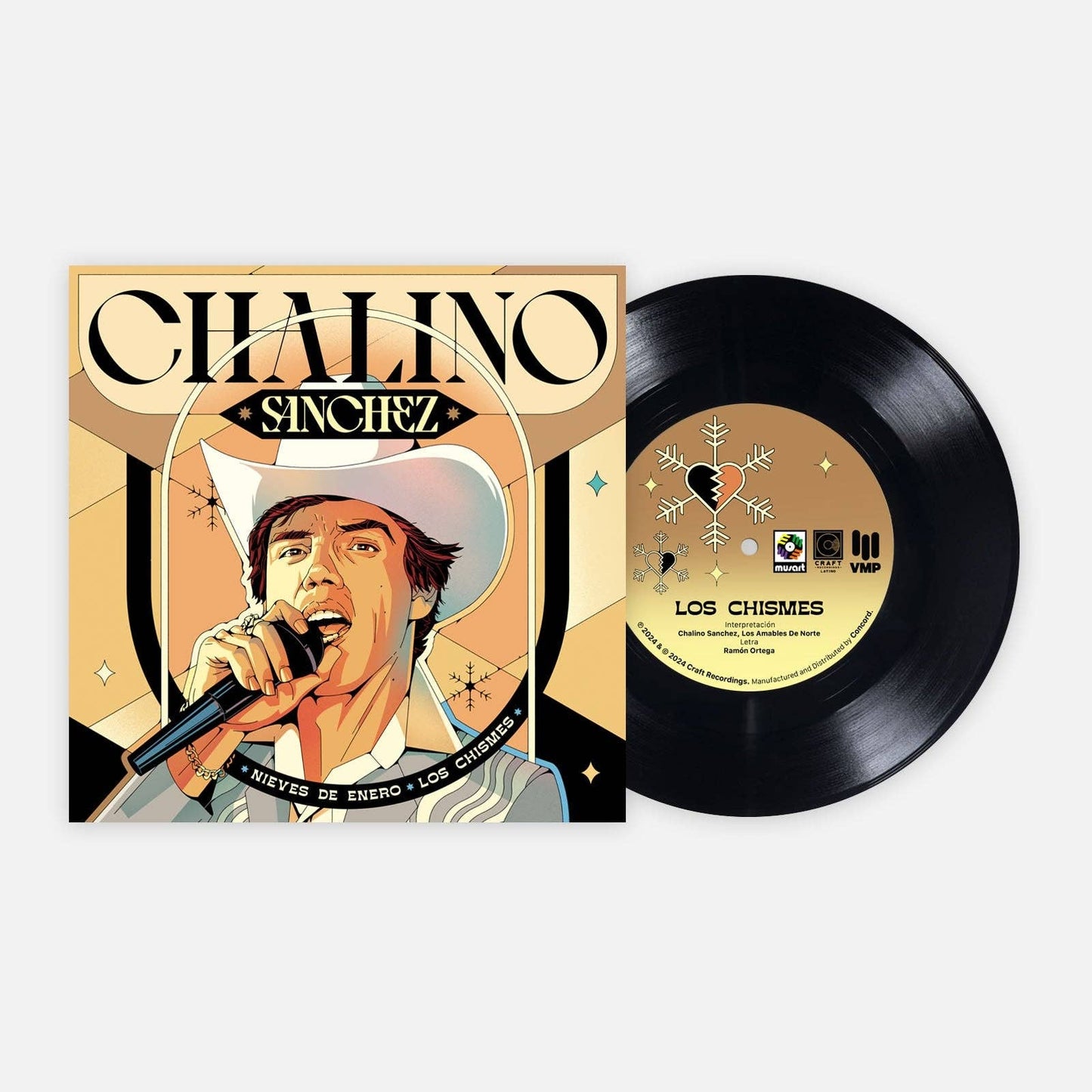 Chalino Sánchez — Nieves De Enero / Los Chismes | Regional Mexican Vinyl 7"