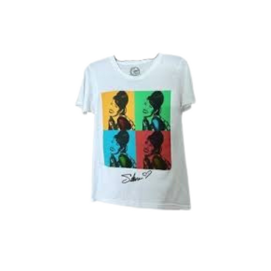 Selena Color Block Graphic T Shirt