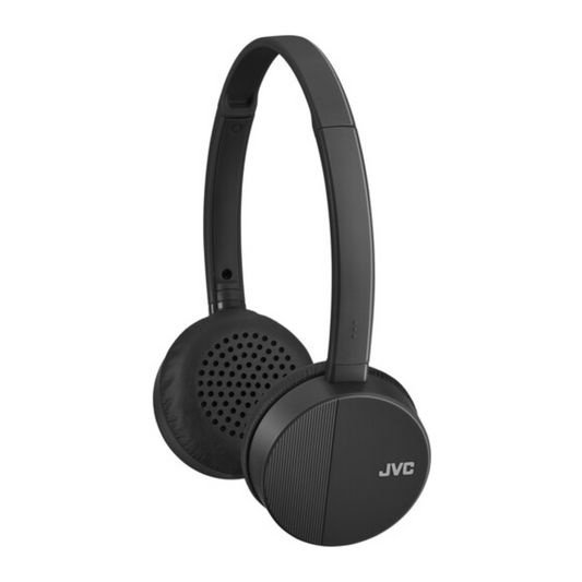 JVC HAS23WB Flats Bluetooth Headphones Fold Flat Design - Mic & Remote (Black)