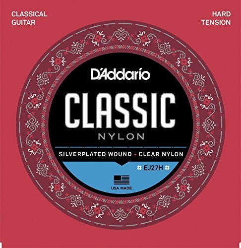 D'Addario EJ27H Student Nylon Classical Guitar Strings Hard Tension