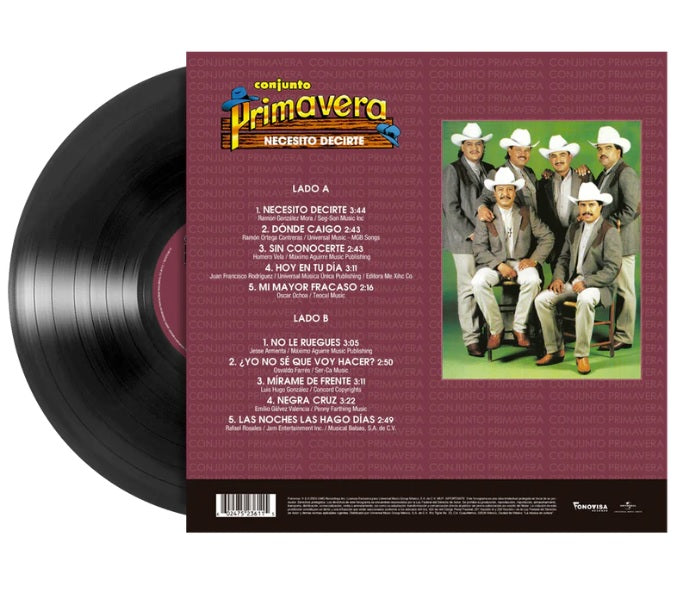 Conjunto Primavera - Necesito Decirte (Vinyl)