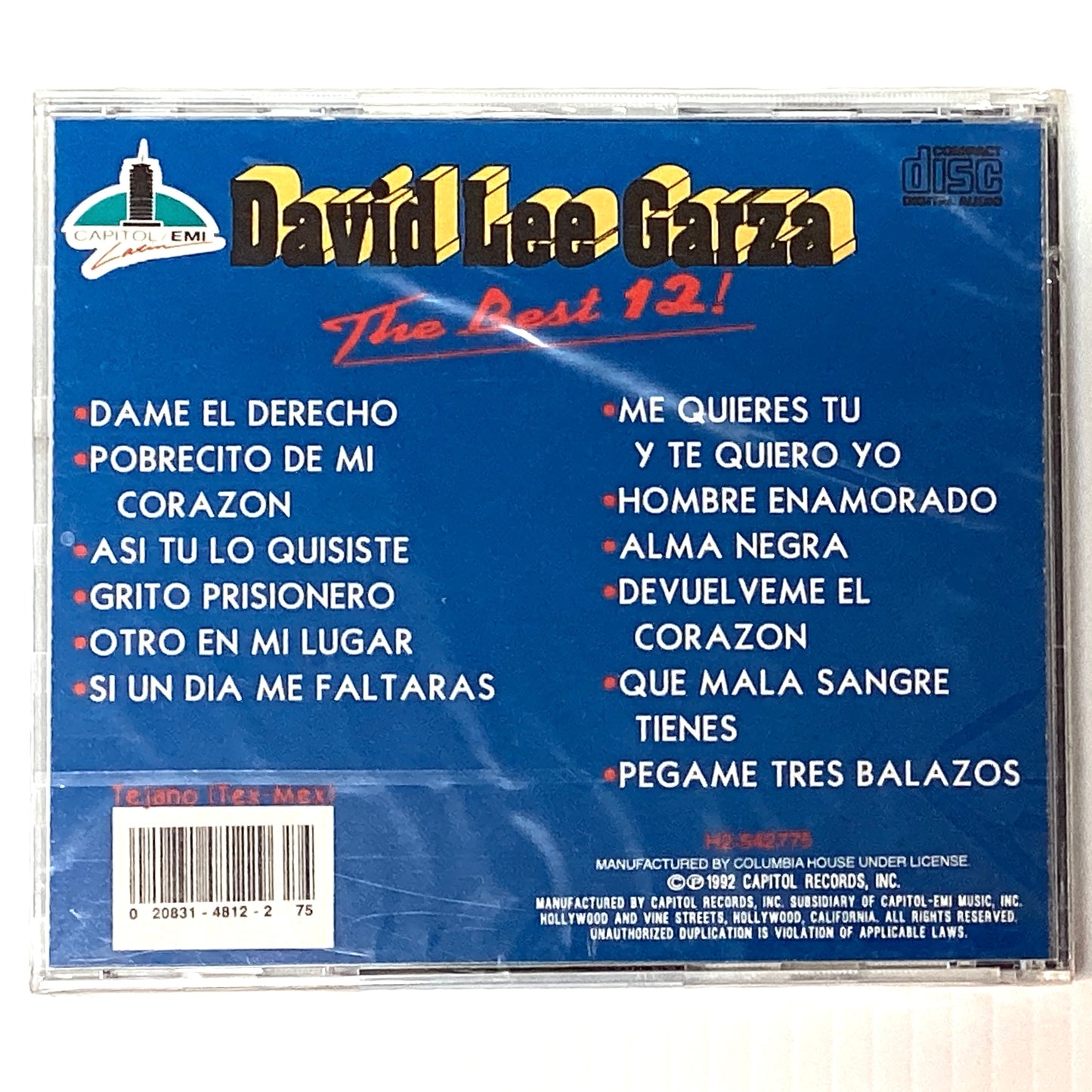 David Lee Garza Y Los Musicales - The Best 12! *1992 Collectors Sealed (CD)