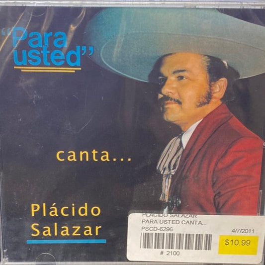 Placido Salazar - Para Usted Canta (CD)