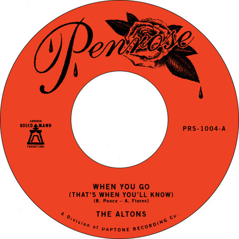 The Alton's - "When You Go (That's When You Know" / "Over And Over (45 Vinyl)