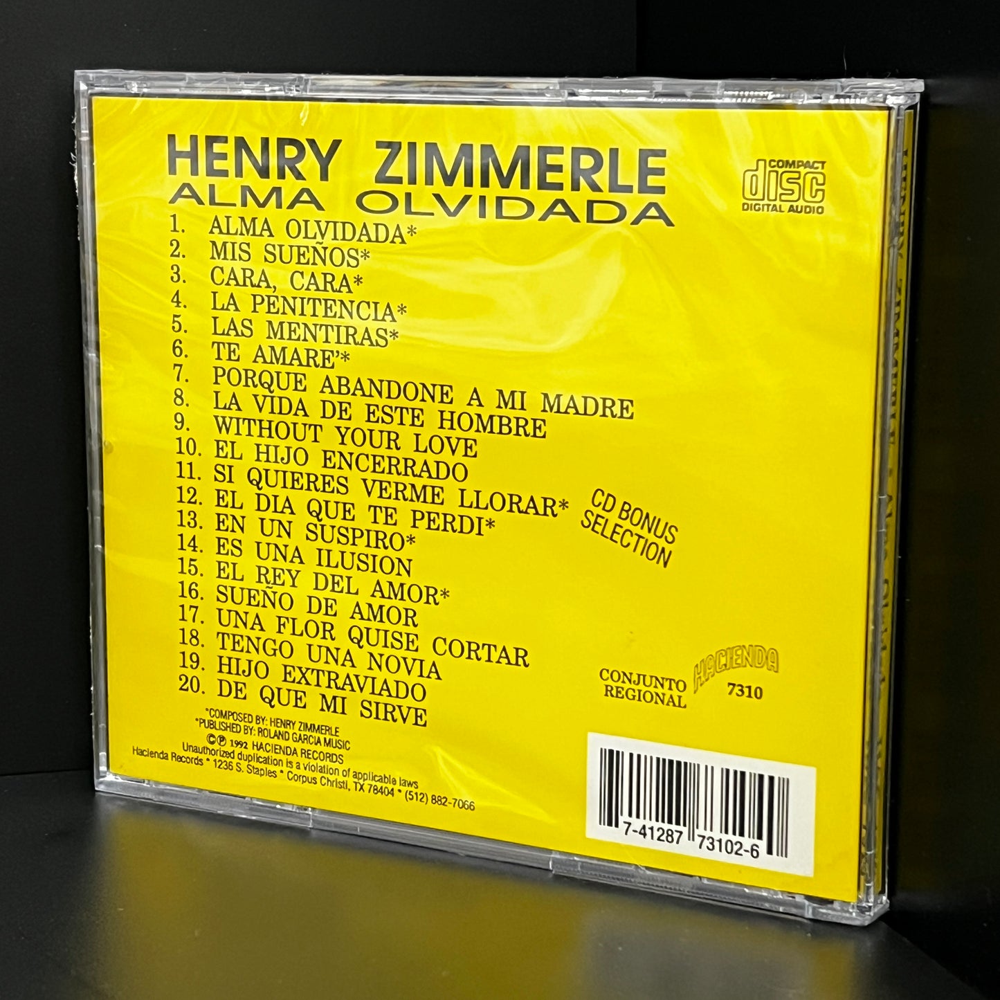Henry Zimmerle - Alma Olvidada (CD)