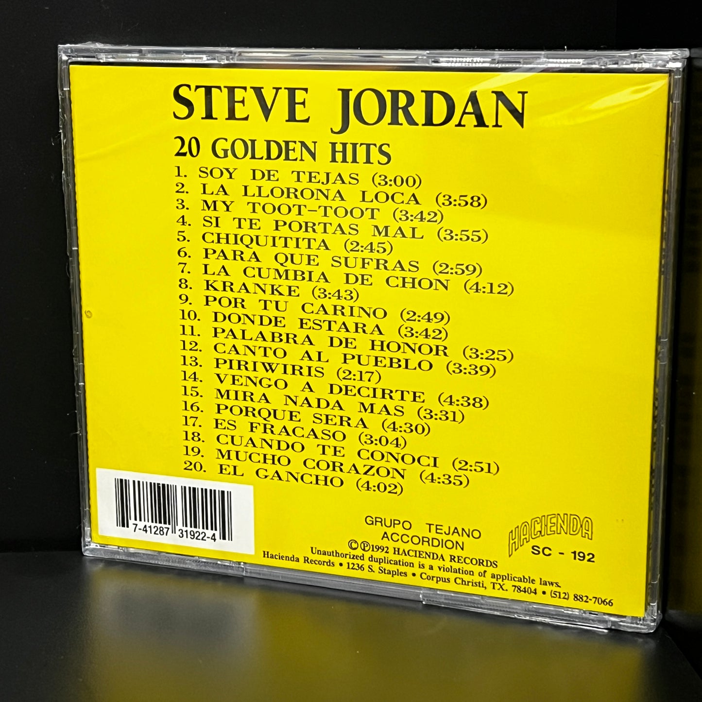 Steve Jordan - 20 Golden Hits (CD)