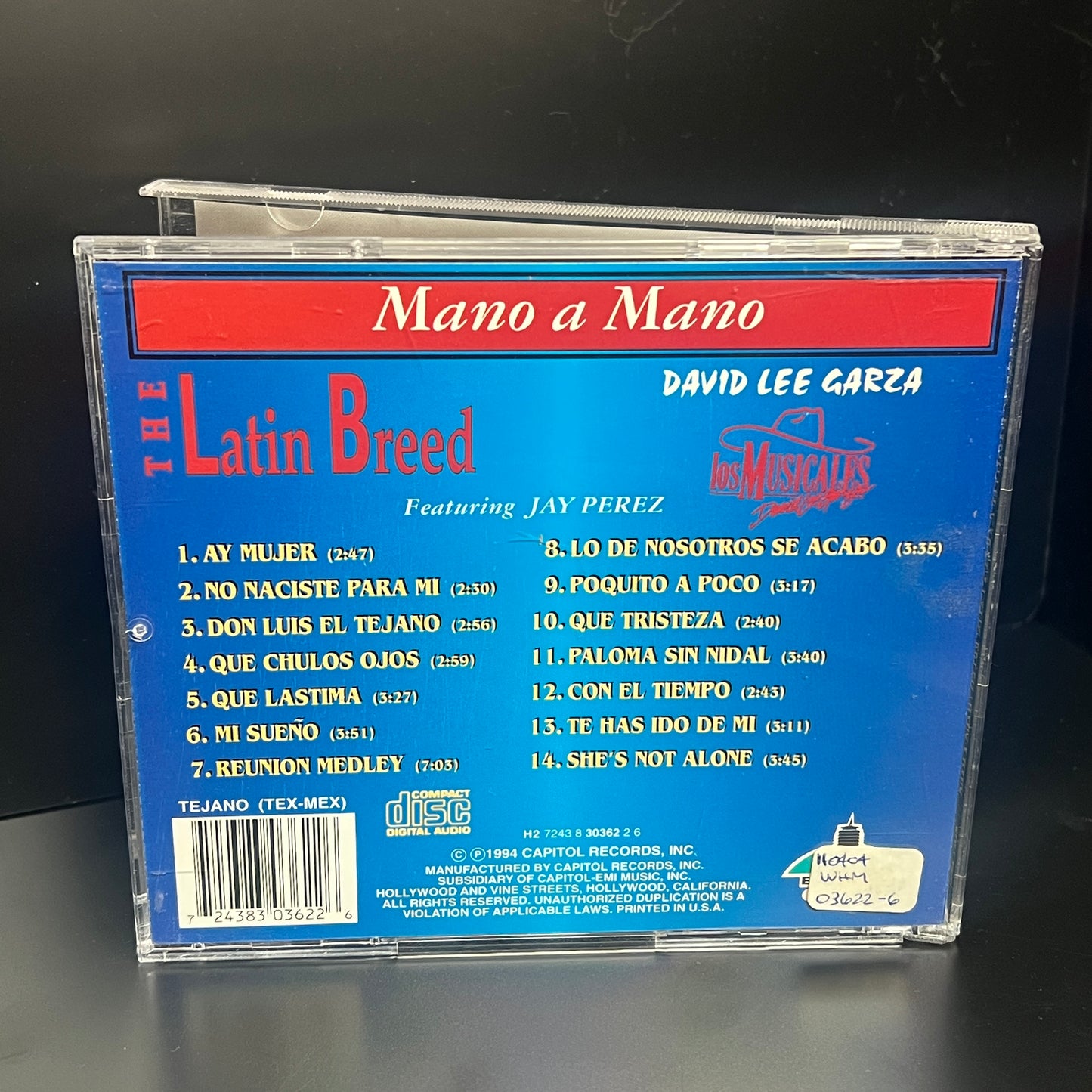 *Open: David Lee Garza Y Los Musicales & The Latin Breed - Mano A Mano *1994 (CD)