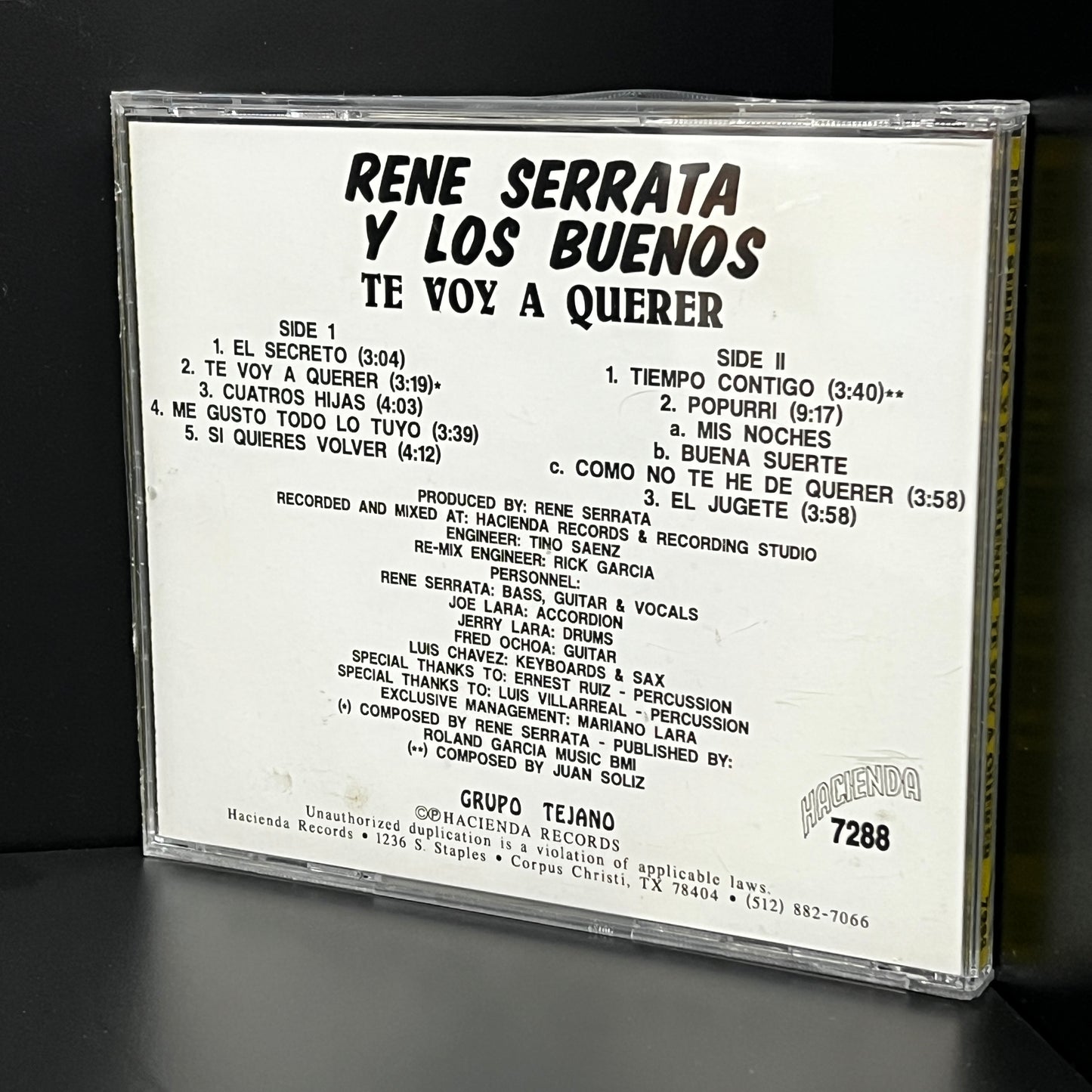 Rene Serrata Y Los Buenos - Te Voy A Querer (CD)