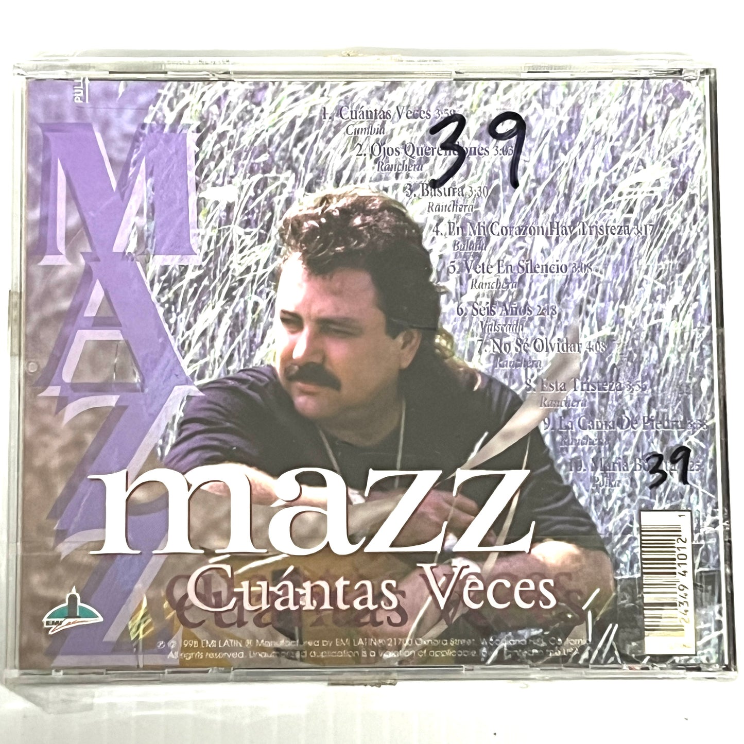 Mazz - Cuantas Veces *1998 コレクターズ シール (CD)