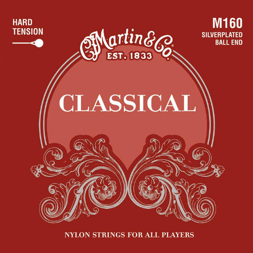 C.F. Martin & Co. M160 Classical Silverplated Ball End Nylon Strings Hard Tension