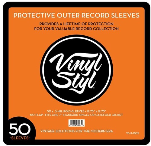 Vinyl Styl® 12 Inch Vinyl Record Protective Outer Sleeves - 50 Count (Clear)