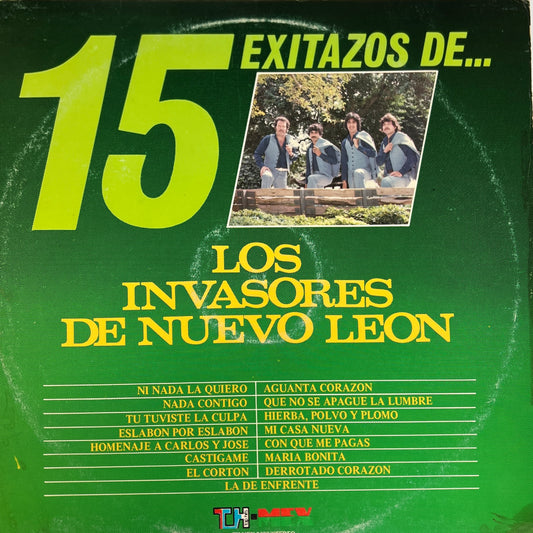 Los Invasores De Nuevo Leon - 15 Exitazos De... (Open Vinyl)